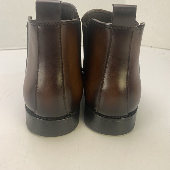 New Tailor Made Men\'s classic Brown Leather Chelsea Boots Size 11.5/47 main image 5